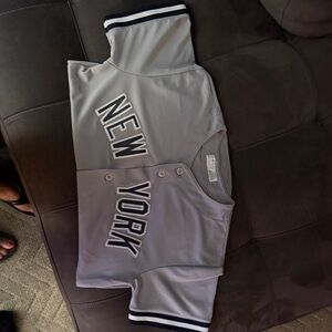 Youth New York Baseball Jersey - Gray